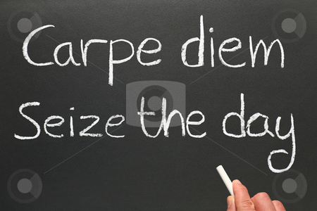 To use this stock image in your creative project, please select the size you need over to the right and click the "Add to Cart" button.
Your downloaded image will come with the Cutcaster watermark removed so don’t worry about the watermark you see on this page. Carpe diem, seize the day. stock photo, Carpe diem, Latin for seize the day, a famous phrase. by Stephen Rees