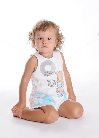 To use this stock image in your creative project, please select the size you need over to the right and click the "Add to Cart" button.
Your downloaded image will come with the Cutcaster watermark removed so don’t worry about the watermark you see on this page. Sitting Boy stock photo, Little Curly-headed Brown Eyed Boy by Valeriy Mazur