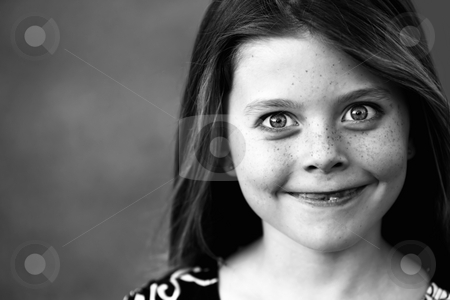 To use this stock image in your creative project, please select the size you need over to the right and click the "Add to Cart" button.
Your downloaded image will come with the Cutcaster watermark removed so don’t worry about the watermark you see on this page. Pretty Young Girl stock photo, Pretty Young Girl with Freckles and a Big Smile by Scott Griessel