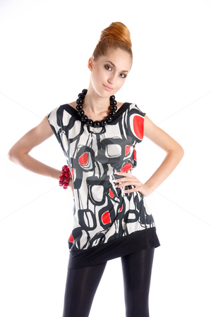 To use this stock image in your creative project, please select the size you need over to the right and click the "Add to Cart" button.
Your downloaded image will come with the Cutcaster watermark removed so don’t worry about the watermark you see on this page. Flirting stock photo, Fashion dressed beautiful girl flirting by Valeriy Mazur