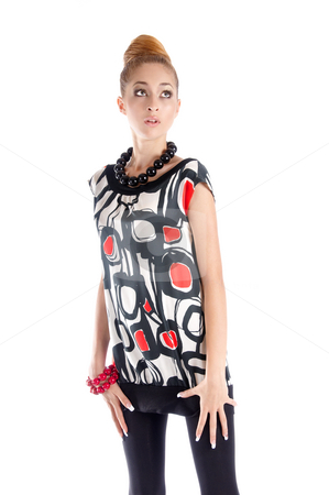 To use this stock image in your creative project, please select the size you need over to the right and click the "Add to Cart" button.
Your downloaded image will come with the Cutcaster watermark removed so don’t worry about the watermark you see on this page. Surprise stock photo, Fashion dressed beautiful girl open-mouthed with astonishment by Valeriy Mazur