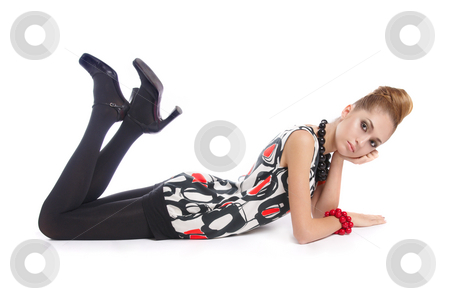 To use this stock image in your creative project, please select the size you need over to the right and click the "Add to Cart" button.
Your downloaded image will come with the Cutcaster watermark removed so don’t worry about the watermark you see on this page. On The Floor 2 stock photo, Fashion dressed beautiful girl lying on the floor by Valeriy Mazur