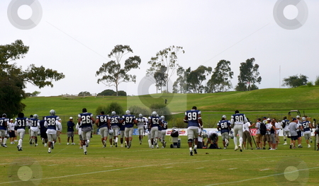 To use this stock image in your creative project, please select the size you need over to the right and click the "Add to Cart" button.
Your downloaded image will come with the Cutcaster watermark removed so don’t worry about the watermark you see on this page. Dallas Cowboys Training stock photo, The Dallas Cowboys at their 2008 summer training camp in Oxnard, CA during a training session working out. by Henrik Lehnerer