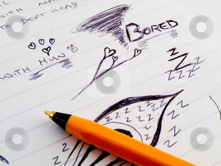 To use this stock image in your creative project, please select the size you need over to the right and click the "Add to Cart" button.
Your downloaded image will come with the Cutcaster watermark removed so don’t worry about the watermark you see on this page. Doodle Sketch Lined Work Business Notepad With Bored Drawings an stock photo, Doodle Sketch Lined Work Business Notepad With Bored Drawings and orange black bic Biro Pen Marker on White Background by Robert Davies