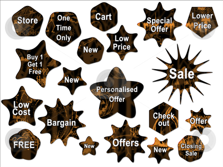 To use this stock image in your creative project, please select the size you need over to the right and click the "Add to Cart" button.
Your downloaded image will come with the Cutcaster watermark removed so don’t worry about the watermark you see on this page. Black and orange Halloween For Sale and Offer Stars and Shapes S stock photo, Black and orange Halloween For Sale and Offer Stars and Shapes Stickers Website Buttons Interface by Robert Davies
