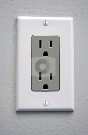 To use this stock image in your creative project, please select the size you need over to the right and click the "Add to Cart" button.
Your downloaded image will come with the Cutcaster watermark removed so don’t worry about the watermark you see on this page. Electrical Outlet stock photo, A white electrical outlet with gray plate for US power by Kevin Tietz