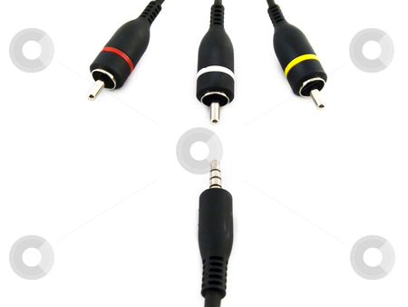 To use this stock image in your creative project, please select the size you need over to the right and click the "Add to Cart" button.
Your downloaded image will come with the Cutcaster watermark removed so don’t worry about the watermark you see on this page. Red Yellow and White Audio Visual Leads on White Background stock photo, Red Yellow and White Audio Visual Leads on White Background by Robert Davies