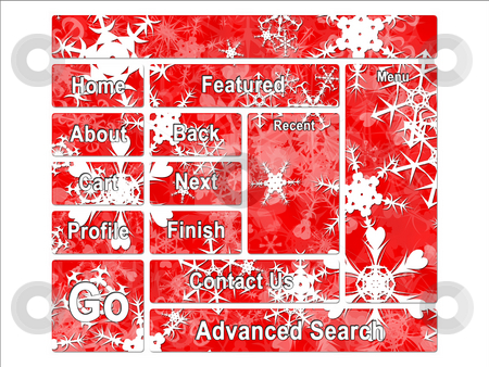 To use this stock image in your creative project, please select the size you need over to the right and click the "Add to Cart" button.
Your downloaded image will come with the Cutcaster watermark removed so don’t worry about the watermark you see on this page. Christmas or festive season website navigation buttons with snow stock photo, Christmas or festive season website navigation buttons with snow flakes by Robert Davies