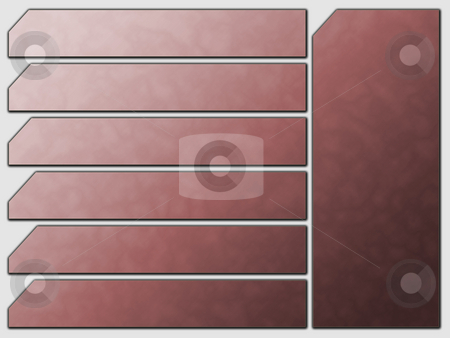To use this stock image in your creative project, please select the size you need over to the right and click the "Add to Cart" button.
Your downloaded image will come with the Cutcaster watermark removed so don’t worry about the watermark you see on this page. Red Futuristic Website Navigation Stone Buttons stock photo, 3d Web 2.0 Futuristic Website Navigation Stone Buttons by Robert Davies