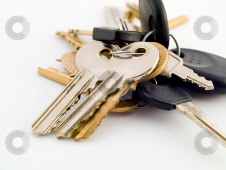 To use this stock image in your creative project, please select the size you need over to the right and click the "Add to Cart" button.
Your downloaded image will come with the Cutcaster watermark removed so don’t worry about the watermark you see on this page. Set of House and Car Keys on White Background stock photo, Set of House and Vehicle Keys on White Background by Robert Davies