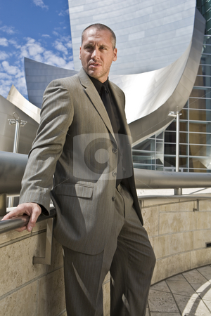 To use this stock image in your creative project, please select the size you need over to the right and click the "Add to Cart" button.
Your downloaded image will come with the Cutcaster watermark removed so don’t worry about the watermark you see on this page. Business Man Series stock photo, Fashion model posing as business man in front of high tech building by Csaba Fikker