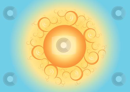 To use this stock image in your creative project, please select the size you need over to the right and click the "Add to Cart" button.
Your downloaded image will come with the Cutcaster watermark removed so don’t worry about the watermark you see on this page. Orange sun with blue sky illustration stock vector clipart, Orange sun with blue sky vector illustration by John Teeter