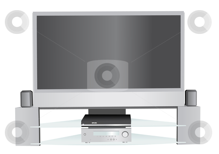 To use this stock image in your creative project, please select the size you need over to the right and click the "Add to Cart" button.
Your downloaded image will come with the Cutcaster watermark removed so don’t worry about the watermark you see on this page. Home theater system illustration stock vector clipart, Home theater system vector illustration by John Teeter