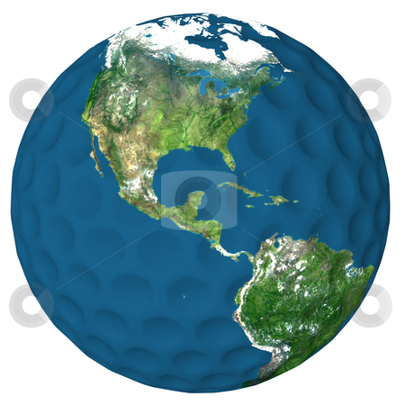 To use this stock image in your creative project, please select the size you need over to the right and click the "Add to Cart" button.
Your downloaded image will come with the Cutcaster watermark removed so don’t worry about the watermark you see on this page. World of Golf Nothern hemisphere stock photo, Golf ball with a high resolution earth texture applied. United States, Mexico, Canada, and Central America showing. by Dave Navarro