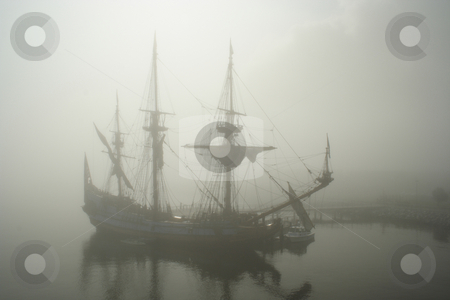 To use this stock image in your creative project, please select the size you need over to the right and click the "Add to Cart" button.
Your downloaded image will come with the Cutcaster watermark removed so don’t worry about the watermark you see on this page. Old Pirate sail ship in the fog stock photo, Old sail ship Pirate in the fog early morning by Claude Beaubien