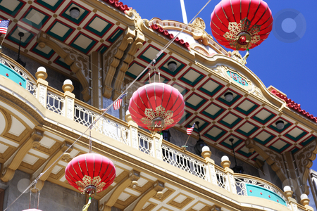 To use this stock image in your creative project, please select the size you need over to the right and click the "Add to Cart" button.
Your downloaded image will come with the Cutcaster watermark removed so don’t worry about the watermark you see on this page. Chinese Lantern in Chinatown stock photo, Chinese decorations in Chinatown, San Francisco by Claude Beaubien