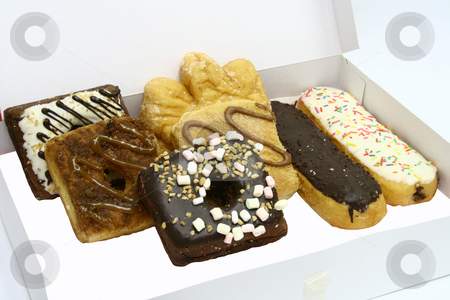 To use this stock image in your creative project, please select the size you need over to the right and click the "Add to Cart" button.
Your downloaded image will come with the Cutcaster watermark removed so don’t worry about the watermark you see on this page. Fancy donuts stock photo, Boxed donuts in fancy shapes and flavors by Jonas Marcos San Luis
