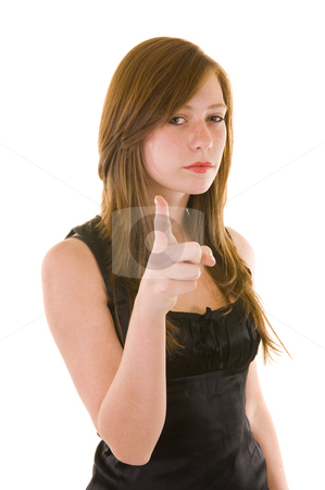 To use this stock image in your creative project, please select the size you need over to the right and click the "Add to Cart" button.
Your downloaded image will come with the Cutcaster watermark removed so don’t worry about the watermark you see on this page. Beautiful young business lady stock photo, Beautiful young business lady indicating and pointing, looking angry, isolated on white. by Nicolaas Traut