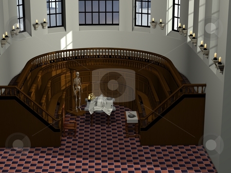 To use this stock image in your creative project, please select the size you need over to the right and click the "Add to Cart" button.
Your downloaded image will come with the Cutcaster watermark removed so don’t worry about the watermark you see on this page. Anatomy Theatre stock photo, 3D Render of an Anatomy Theatre by Andreas Meyer