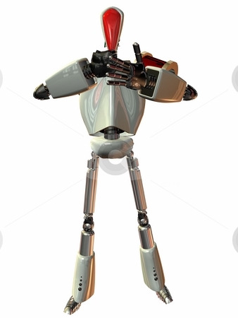 To use this stock image in your creative project, please select the size you need over to the right and click the "Add to Cart" button.
Your downloaded image will come with the Cutcaster watermark removed so don’t worry about the watermark you see on this page. Android stock photo, 3D Render of an Android by Andreas Meyer