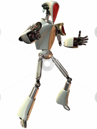 To use this stock image in your creative project, please select the size you need over to the right and click the "Add to Cart" button.
Your downloaded image will come with the Cutcaster watermark removed so don’t worry about the watermark you see on this page. Android stock photo, 3D Render of an Android by Andreas Meyer