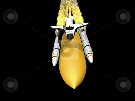 To use this stock image in your creative project, please select the size you need over to the right and click the "Add to Cart" button.
Your downloaded image will come with the Cutcaster watermark removed so don’t worry about the watermark you see on this page. Space shuttle stock photo, Space shuttle 3d render on black background front view by John Teeter