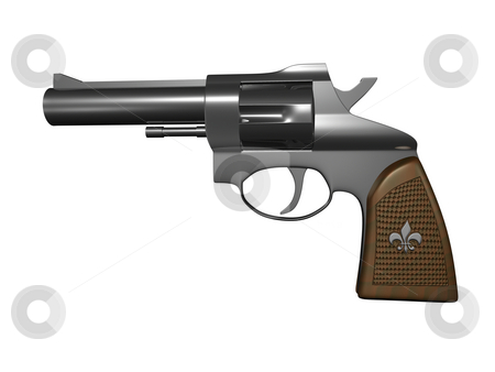 To use this stock image in your creative project, please select the size you need over to the right and click the "Add to Cart" button.
Your downloaded image will come with the Cutcaster watermark removed so don’t worry about the watermark you see on this page. Gun stock photo, Hand gun side view on white background 3d render by John Teeter