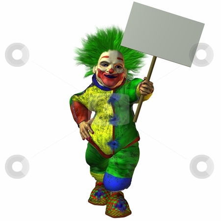 To use this stock image in your creative project, please select the size you need over to the right and click the "Add to Cart" button.
Your downloaded image will come with the Cutcaster watermark removed so don’t worry about the watermark you see on this page. Clown with Sign stock photo, 3D Render of an Clown with Sign by Andreas Meyer
