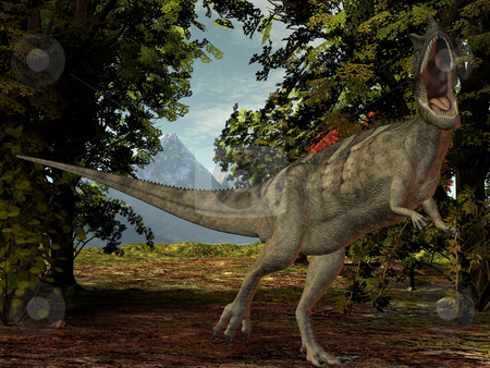 To use this stock image in your creative project, please select the size you need over to the right and click the "Add to Cart" button.
Your downloaded image will come with the Cutcaster watermark removed so don’t worry about the watermark you see on this page. Ceratosaurus nasicornis-3D Dinosaur stock photo, 3D Render of an Ceratosaurus nasicornis-3D Dinosaur by Andreas Meyer