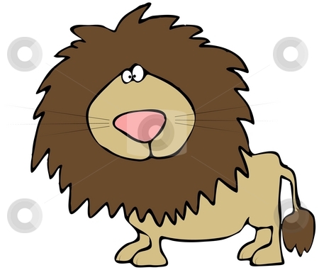 To use this stock image in your creative project, please select the size you need over to the right and click the "Add to Cart" button.
Your downloaded image will come with the Cutcaster watermark removed so don’t worry about the watermark you see on this page. Cartoon Lion stock photo, This illustration depicts a comical male lion. by Dennis Cox