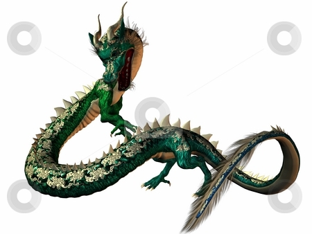 To use this stock image in your creative project, please select the size you need over to the right and click the "Add to Cart" button.
Your downloaded image will come with the Cutcaster watermark removed so don’t worry about the watermark you see on this page. Eastern Dragon stock photo, 3D Render of an Eastern Dragon by Andreas Meyer