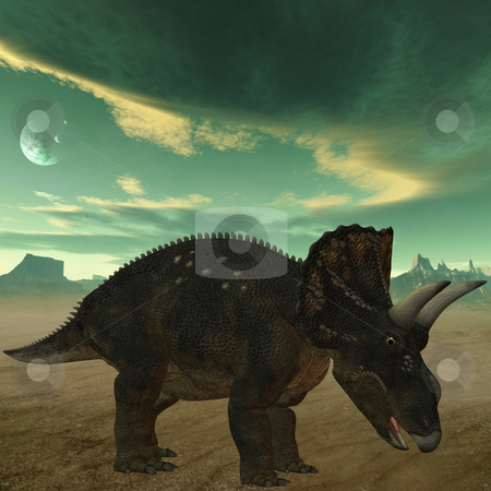 To use this stock image in your creative project, please select the size you need over to the right and click the "Add to Cart" button.
Your downloaded image will come with the Cutcaster watermark removed so don’t worry about the watermark you see on this page. Diceratops-3D Dinosaur stock photo, 3D Render of an Diceratops-3D Dinosaur by Andreas Meyer