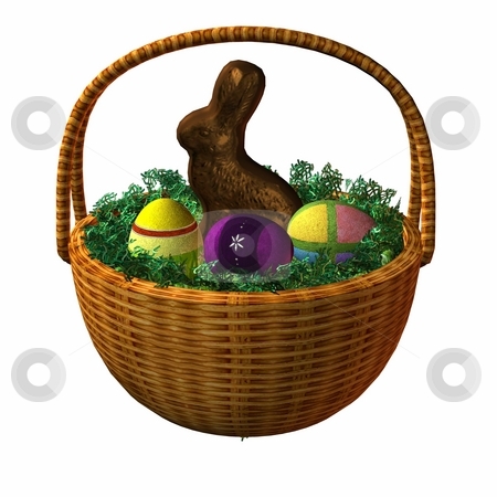 To use this stock image in your creative project, please select the size you need over to the right and click the "Add to Cart" button.
Your downloaded image will come with the Cutcaster watermark removed so don’t worry about the watermark you see on this page. Easter Basket stock photo, 3D Render of an Easter Basket by Andreas Meyer