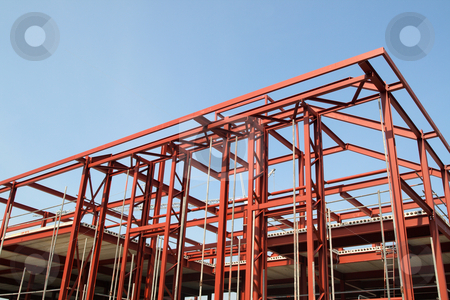To use this stock image in your creative project, please select the size you need over to the right and click the "Add to Cart" button.
Your downloaded image will come with the Cutcaster watermark removed so don’t worry about the watermark you see on this page. Red steel building construction framework. stock photo, Red steel building construction framework. by Stephen Rees