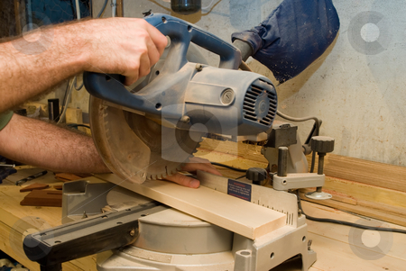 To use this stock image in your creative project, please select the size you need over to the right and click the "Add to Cart" button.
Your downloaded image will come with the Cutcaster watermark removed so don’t worry about the watermark you see on this page. Saw Accident stock photo, Somebody about to get their thumb cut off from a power saw by Richard Nelson