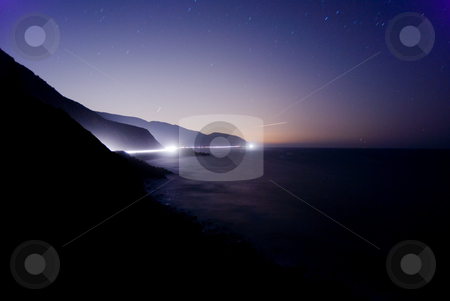 To use this stock image in your creative project, please select the size you need over to the right and click the "Add to Cart" button.
Your downloaded image will come with the Cutcaster watermark removed so don’t worry about the watermark you see on this page. Starry Night over Malibu Coast stock photo, Midnight on the North Malibu coastline. by Peter Bruenner