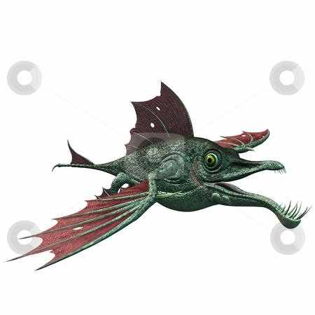 To use this stock image in your creative project, please select the size you need over to the right and click the "Add to Cart" button.
Your downloaded image will come with the Cutcaster watermark removed so don’t worry about the watermark you see on this page. Fantasy Dragon Fish stock photo, 3D Render of an Fantasy Dragon Fish by Andreas Meyer