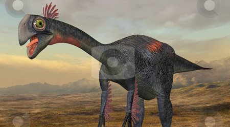 To use this stock image in your creative project, please select the size you need over to the right and click the "Add to Cart" button.
Your downloaded image will come with the Cutcaster watermark removed so don’t worry about the watermark you see on this page. Gigantoraptor erlianensis-3D Dinosaur stock photo, 3D Render of an Gigantoraptor erlianensis-3D Dinosaur by Andreas Meyer