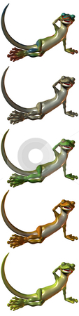 To use this stock image in your creative project, please select the size you need over to the right and click the "Add to Cart" button.
Your downloaded image will come with the Cutcaster watermark removed so don’t worry about the watermark you see on this page. Toonimal Gecko stock photo, 3D Render of an Toonimal Gecko by Andreas Meyer