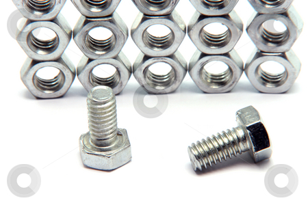 To use this stock image in your creative project, please select the size you need over to the right and click the "Add to Cart" button.
Your downloaded image will come with the Cutcaster watermark removed so don’t worry about the watermark you see on this page. Screws and bolts detail stock photo, Screws and bolts detail isolated on white background with copy space construction industry by EVANGELOS THOMAIDIS