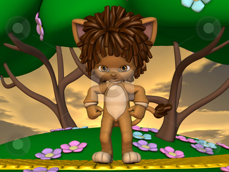 To use this stock image in your creative project, please select the size you need over to the right and click the "Add to Cart" button.
Your downloaded image will come with the Cutcaster watermark removed so don’t worry about the watermark you see on this page. Leo the little lion stock photo, 3D Render of an Toon Figure by Andreas Meyer