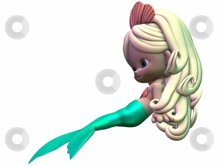 To use this stock image in your creative project, please select the size you need over to the right and click the "Add to Cart" button.
Your downloaded image will come with the Cutcaster watermark removed so don’t worry about the watermark you see on this page. Toon Woman Mermaid stock photo, 3D Render of an Toon GIrld Mermaid by Andreas Meyer