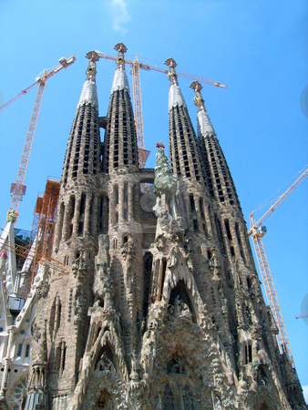 To use this stock image in your creative project, please select the size you need over to the right and click the "Add to Cart" button.
Your downloaded image will come with the Cutcaster watermark removed so don’t worry about the watermark you see on this page. Sagrada Familia Barcelona stock photo, Exterior view of Sagrada Familia in Barcelona, Spain. by Martin Crowdy