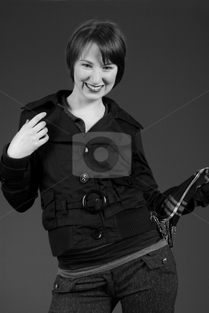 To use this stock image in your creative project, please select the size you need over to the right and click the "Add to Cart" button.
Your downloaded image will come with the Cutcaster watermark removed so don’t worry about the watermark you see on this page. Fashinably raining stock photo, Young short haired model posing fashion style by Frenk and Danielle Kaufmann