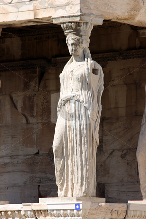 To use this stock image in your creative project, please select the size you need over to the right and click the "Add to Cart" button.
Your downloaded image will come with the Cutcaster watermark removed so don’t worry about the watermark you see on this page. Caryatid alone stock photo, One caryatid at temple of Erechtheum on acropolis of Athens Greece by EVANGELOS THOMAIDIS