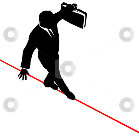 To use this stock image in your creative project, please select the size you need over to the right and click the "Add to Cart" button.
Your downloaded image will come with the Cutcaster watermark removed so don’t worry about the watermark you see on this page. Business Man Balance Risk Tightrope from Above stock vector clipart, A business man walks a high wire tightrope, above risk and danger, the businessman balances with a briefcase. by Michael Brown