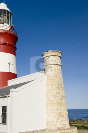 To use this stock image in your creative project, please select the size you need over to the right and click the "Add to Cart" button.
Your downloaded image will come with the Cutcaster watermark removed so don’t worry about the watermark you see on this page. Beautiful historical lighthouse on the Southern-most tip of Afri stock photo, The second oldest and Southern-most lighthouse in Africa at Cape Aghullas, built in 1848. A small piece of the Indian ocean is visible to the right. by Nicolaas Traut