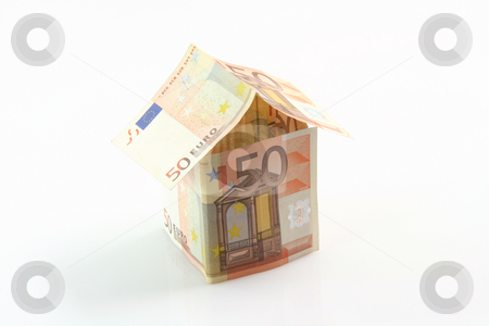 To use this stock image in your creative project, please select the size you need over to the right and click the "Add to Cart" button.
Your downloaded image will come with the Cutcaster watermark removed so don’t worry about the watermark you see on this page. Euro made house stock photo, Finance banking constuction and business concepts house made with euro money isolated on white background by EVANGELOS THOMAIDIS