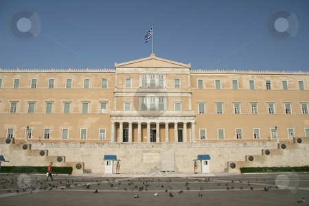 To use this stock image in your creative project, please select the size you need over to the right and click the "Add to Cart" button.
Your downloaded image will come with the Cutcaster watermark removed so don’t worry about the watermark you see on this page. Syntagma athens greece stock photo, Tourists and guards at syntagma outside of greek parliament athens landmarks by EVANGELOS THOMAIDIS