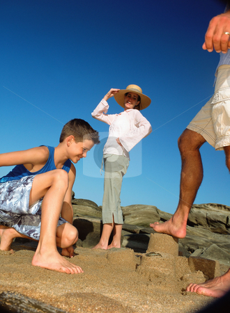 To use this stock image in your creative project, please select the size you need over to the right and click the "Add to Cart" button.
Your downloaded image will come with the Cutcaster watermark removed so don’t worry about the watermark you see on this page. MPIXIS550149 stock photo, Family with sandcastle by Mpixis World